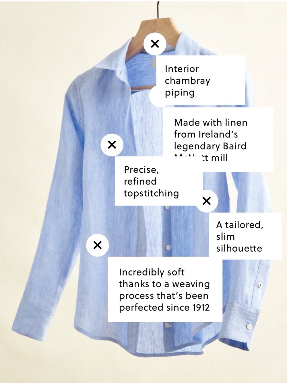 J. Crew Baird McNutt Irish Linen Button-Up Shirt (Women’s 6)
